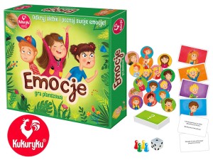 EMOCJE GRA PLANSZOWA EDUKACYJNA ADAMIGO KUKURYKU 7+ DLA DZIECI RODZINNA