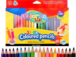 Grube KREDKI Trójkątne 20 kol. COLORINO Mini JUMBO