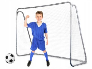 Solidna DUŻA BRAMKA PIŁKARSKA Metalowa 213x150x90 SIATKA Treningowa