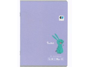 Zeszyt A5 LINIA DWUKOLOROWA 16 Kar. pastel KRÓLIK 0244