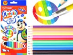 BAMBINO Ścieralne KREDKI SZKOLNE z Gumką 12kolorów