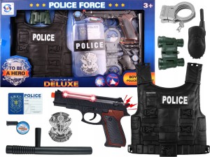 ZESTAW POLICYJNY Mały POLICJANT Pistolet Kamizelka