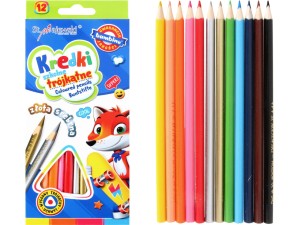 Bambino Trójkątne Kredki Ołówkowe 12 Kolorów 