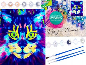 Malowanie Po Numerach KOT 40x50 22 kol OBRAZ Kotek