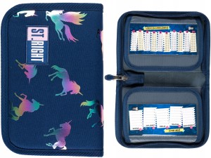 ST.RIGHT PIÓRNIK Dwuklapkowy HOLO UNICORNS