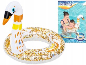 BESTWAY Koło do Pływania ŁABĘDŹ Kółko BROKAT 61 cm