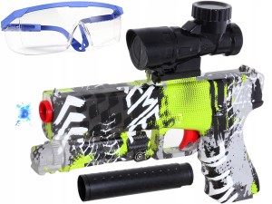 PISTOLET NA KULKI ŻELOWE Okulary KARABIN automat