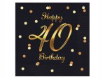 SERWETKI Papierowe na 40 Urodziny HAPPY BIRTHDAY