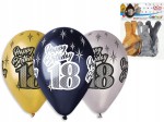 BALONY Lateksowe 18 HAPPY BIRTHDAY MIX 6 szt.