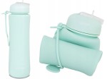 COOLPACK Bidon Pump silikonowy 600 ml składany pastelowy Powder Mint
