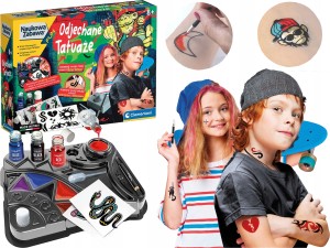 CLEMENTONI Odjechane TATUAŻE Naukowa ZABAWA Zestaw tatuaż