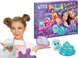 CLEMENTONI Super KOLOROWE SLIME Brokat PACHNĄCY