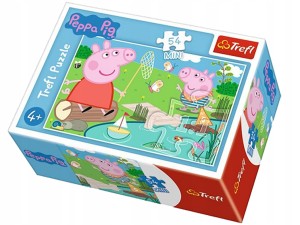 TREFL Mini PUZZLE 54 elementy ŚWINKA PEPPA PIG Wakacje nad JEZIOREM