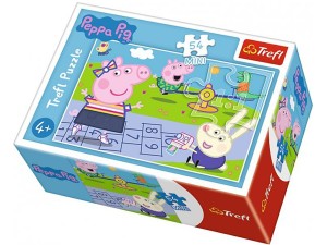 TREFL Mini PUZZLE 54 elementy ŚWINKA PEPPA PIG Gra w KLASY