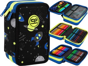 COOLPACK Potrójny Piórnik z Wyposażeniem JUMPER 3 Atlantis TRZYKOMOROWY