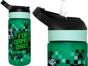 COOLPACK Bidon Szkolny BIBBY Game Zone z RURKĄ 420 ml BLOKADA Wylania Gamer