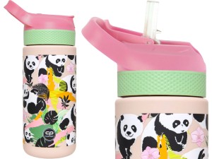 COOLPACK Bidon Szkolny BIBBY Panda Gang z RURKĄ 420 ml BLOKADA Wylania