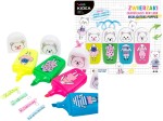 KIDEA Neonowe ZAKREŚLACZE ZWIERZAKI New Look Szkolne 4 kolory FLAMASTRY