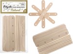 INTERDRUK Naturalne Drewniane PATYCZKI do PRAC Plastycznych 16 sztuk DIY