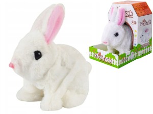 SKACZĄCY ZAJĄCZEK Interaktywny ZAJĄC SKACZE królik BIAŁY