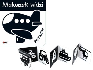 KSIĄŻECZKA Harmonijkowa Maluszek Widzi POJAZDY Kontrastowe BARWY Książka