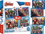 TREFL Puzzle 4w1 AVENGERS Odważni Avengersi MARVEL Iron Man Hulk Zestaw dla dzieci 4+ 207el