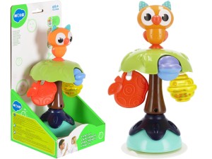 Mądra Sowa Aktywna GRZECHOTKA SOWA Z PRZYSSAWKĄ Drzewko