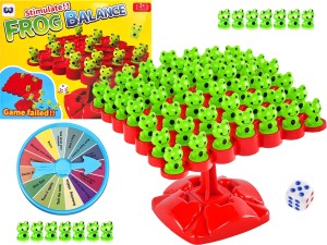 Gra Zręcznościowa BALANSUJĄCE ŻABKI SPADAJĄCE Równoważnia logiczna rodzinna