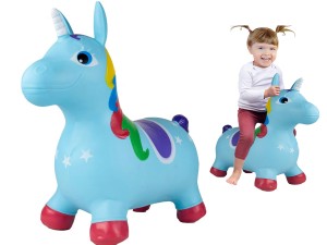 SKOCZEK DO SKAKANIA KONIK JEDNOROŻEC z Pompką Dmuchany Gumowy DLA DZIECI