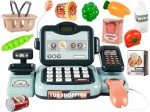 DUŻA KASA FISKALNA Sklepowa Edukacyjna Kalkulator Waga Skaner Koszyk