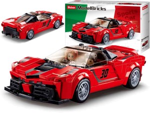 SLUBAN Klocki Samochód Wyścigowy AUTO WYŚCIGÓWKA Figurki FERRARI 262 el