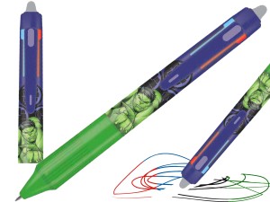 Długopis KOLOROWY 4w1 WYMAZYWALNY 4 Kolory 0,5 mm MARVEL THE HULK