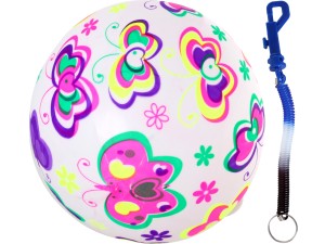 Gumowa KOLOROWA PIŁKA na Sprężynie TRENINGOWA dla DZIECI 23 cm MIX