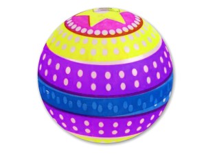 Gumowa KOLOROWA PIŁKA w Kropki DLA DZIECI 23 cm na Plażę do Ogrodu