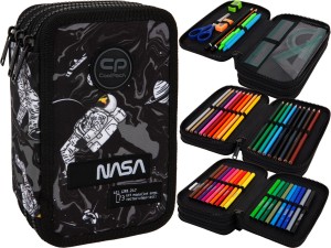 COOLPACK Potrójny Piórnik z Wyposażeniem JUMPER 3 Astronaut TRZYKOMOROWY