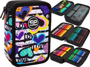 COOLPACK Potrójny Piórnik z Wyposażeniem JUMPER 3 Diary TRZYKOMOROWY Love