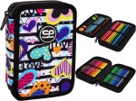 COOLPACK Podwójny PIÓRNIK Szkolny z Wyposażeniem JUMPER 2 Diary Serca Love