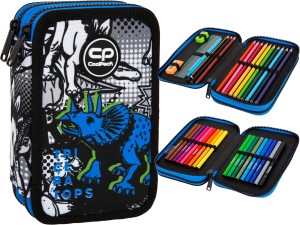 COOLPACK Podwójny PIÓRNIK Wyposażeniem JUMPER 2 T-Rex Dinozaury Dino