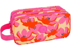 COOLPACK Młodzieżowy PIÓRNIK Szkolny SASZETKA Potrójna PRIMUS Flores Rosa