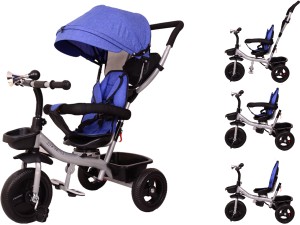 ECO TRIKE ROWEREK Trójkołowy WIELOETAPOWY Obracany FOTEL Rower Wolne KOŁO NIEBIESKI