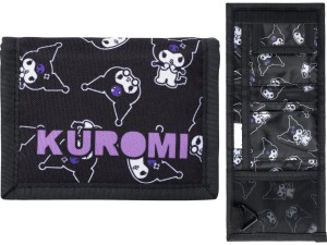 KUROMI Black PORTFEL na Rzep DZIECIĘCY Portfelik Na BANKNOTY Monety