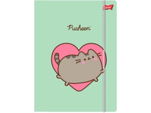 PUSHEEN Mint Teczka SZKOLNA z Gumką A4 na Dokumenty Kot Kotki UNIPAP