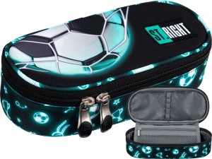 ST.RIGHT PIÓRNIK Usztywniany Saszetka z KLAPKĄ Wewnętrzną Neon Football