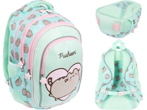 PUSHEEN Mint PLECAK SZKOLNY dla DZIEWCZYNKI 4-komorowy BPL58 Kot kotek
