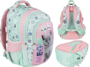 PLECAK Szkolny 4-komorowy BPL58 MY Little FRIEND Fluffy KITTY Kot KOTEK
