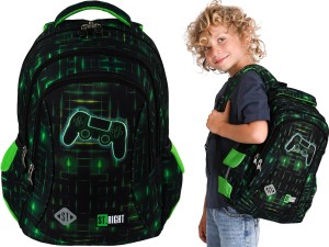 ST.RIGHT PLECAK Szkolny 3-komorowy TORNISTER PAD DLA CHŁOPCA 1-3 PIKSELE