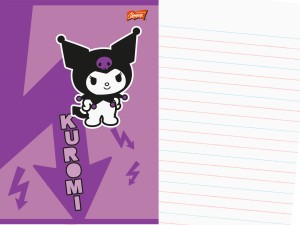 KUROMI Szkolny ZESZYT A5 LINIA DWUKOLOROWA 32 Kartki w LINIĘ Hello Kitty