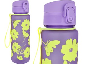 COOLPACK Bidon BRISK FLORES LILA 600 ml BLOKADA Wylania Butelka Na Wodę
