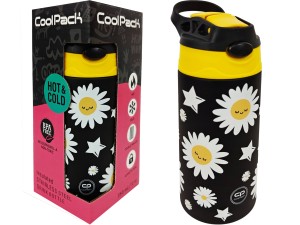 COOLPACK Butelka Termiczna BONO Bidon Metalowy 350 ml TERMOS Daisy Black