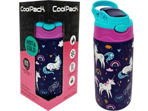 COOLPACK Butelka Termiczna BONO Bidon Metalowy 350 ml TERMOS Mrs Unicorn